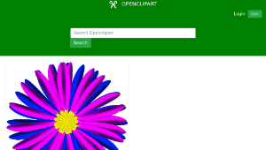 openclipart圖庫：Pink and Blue Flower-資源代表圖