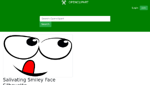 openclipart圖庫：Salivating Smiley Face Silhouette-資源代表圖