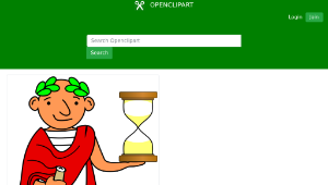 openclipart圖庫：Roemer mit Sanduhr-資源代表圖