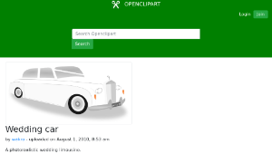 openclipart圖庫：Wedding car-資源代表圖