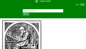 openclipart圖庫：scribe writing-資源代表圖