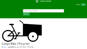 openclipart圖庫：Cargo Bike (Tricycle)-資源代表圖