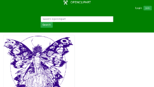 openclipart圖庫：Wonderful Butterfly-Girl縮圖