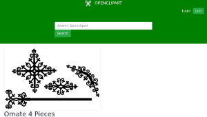 openclipart圖庫： Ornate 4 Pieces-資源代表圖