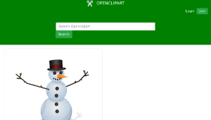 openclipart圖庫：Snow man with hat縮圖