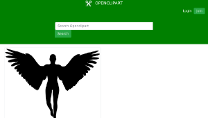 openclipart圖庫：Angel Silhouette縮圖