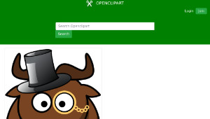 openclipart圖庫：Cartoon Gnu Fancy縮圖