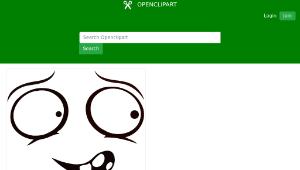 openclipart圖庫：Mentally Deranged Smiley Face Silhouette縮圖