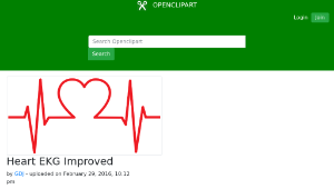 openclipart圖庫：Heart EKG Improved-資源代表圖