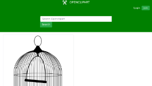 openclipart圖庫：Vintage Victorian Birdcage縮圖