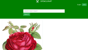 openclipart圖庫：Vintage Rose Illustration-資源代表圖