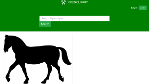 openclipart圖庫：Horse Silhouette 2-資源代表圖