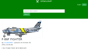 openclipart圖庫：F-86F FIGHTER縮圖