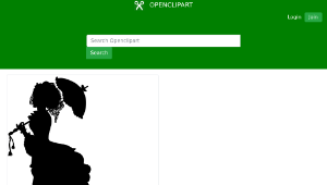 openclipart圖庫：Vintage Victorian Lady Silhouette縮圖