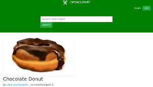 openclipart圖庫：Chocolate Donut-資源代表圖