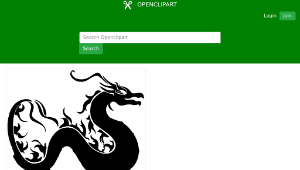 openclipart圖庫：Asian Dragon Silhouette-資源代表圖