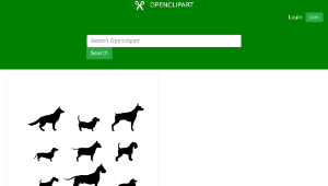 openclipart圖庫：Dog silhouettes set-資源代表圖
