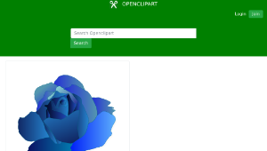 openclipart圖庫：Blue Rose-資源代表圖