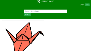 openclipart圖庫：Origami Crane