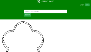 openclipart圖庫：Flower 5 Scallop Circle Background, eyelets-資源代表圖