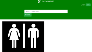 openclipart圖庫：Bathroom Sign Stereotype縮圖