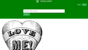 openclipart圖庫：Love Me Heart-資源代表圖