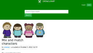 openclipart圖庫：Mix and match characters縮圖