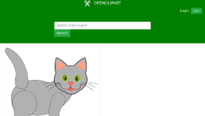 openclipart圖庫：Gray Cat縮圖