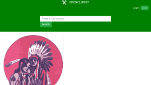 openclipart圖庫：Native American Couple-資源代表圖