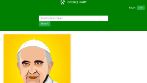 openclipart圖庫：Pope Francis-資源代表圖