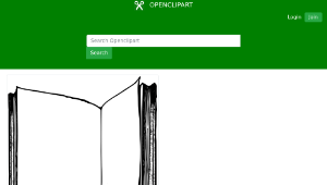 openclipart圖庫：Man and Book - Frame縮圖