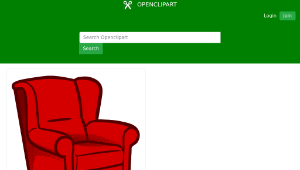 openclipart圖庫：armchair - coloured-資源代表圖