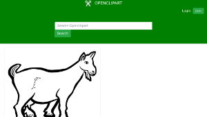 openclipart圖庫：goat - lineart-資源代表圖