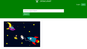 openclipart圖庫：Astronaut encounters Aliens in space-資源代表圖