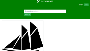 openclipart圖庫：Sailboat Silhouette縮圖