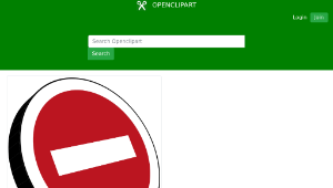 openclipart圖庫：No entry sign, Panneau sens interdit-資源代表圖