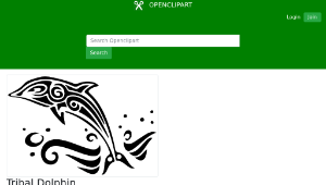 openclipart圖庫：Tribal Dolphin-資源代表圖