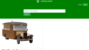 openclipart圖庫：Old Truck Camper縮圖