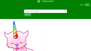 openclipart圖庫：Rainbow Caticorn縮圖