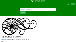 openclipart圖庫：Spiderweb scroll-資源代表圖