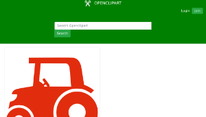 openclipart圖庫：Silhouette tractor-資源代表圖