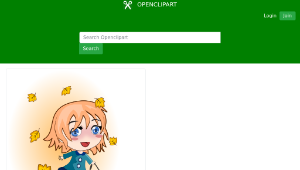 openclipart圖庫：girl and dog running-資源代表圖