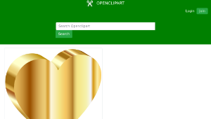 openclipart圖庫：3D Heart Of Gold-資源代表圖