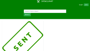 openclipart圖庫：Sent Business Stamp 1縮圖