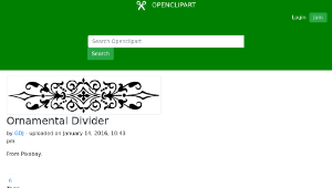 openclipart圖庫：Ornamental Divider-資源代表圖
