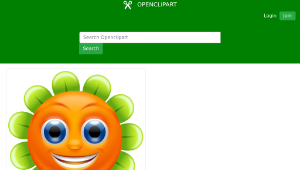 openclipart圖庫：Smiling Flower - superb quality