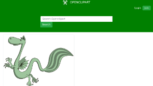 openclipart圖庫：Winged Dragon縮圖