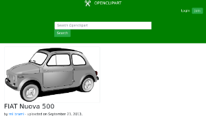 openclipart圖庫：FIAT Nuova 500-資源代表圖