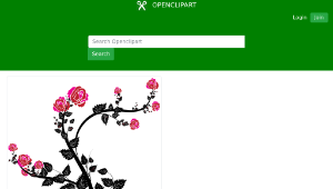 openclipart圖庫：Rose Floral Flourish縮圖