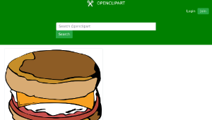 openclipart圖庫：Fast Food, Breakfast, Egg Muffin縮圖